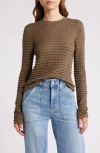 Frame Smocked Silk-blend Top In Sage