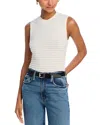 Frame Smocked Sleeveless Top In White