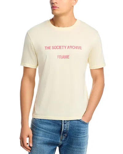 Frame Soa Cotton Graphic Tee In White