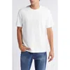 Frame Solid Jacquard Cotton T-shirt In Off White