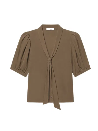 Frame Sonnet Shirt In Brown