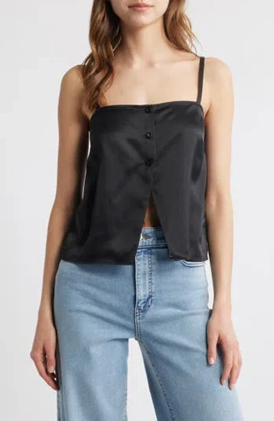 FRAME FRAME SPLIT FRONT CROP SILK CAMISOLE