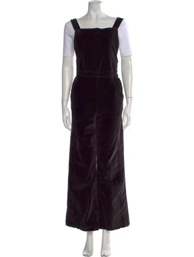 Pre-owned Frame Square Neckline Jumpsuit In Brown
