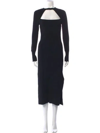 Pre-owned Frame Square Neckline Long Dress In Black