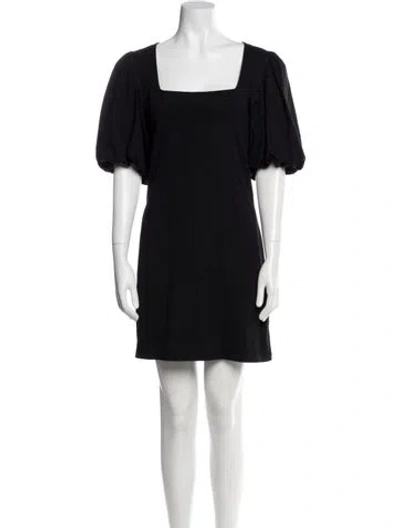 Pre-owned Frame Square Neckline Mini Dress In Black