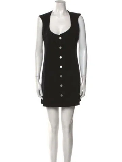 Pre-owned Frame Square Neckline Mini Dress W/ Tags In Black