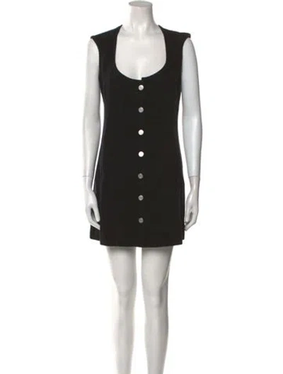 Pre-owned Frame Square Neckline Mini Dress W/ Tags In Black