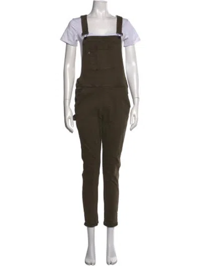 Pre-owned Frame Square Neckline Overalls In Green