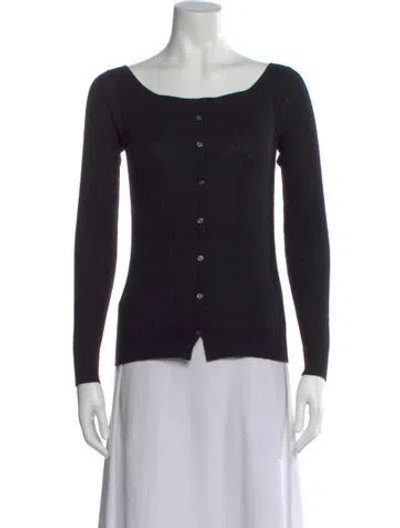 Pre-owned Frame Square Neckline Sweater In Black