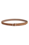Frame Square Suede Belt In Brown