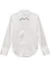 Frame The Standard Silk Button-front Shirt In Nude