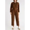 Frame Standaway Utility Jumpsuit In Brown