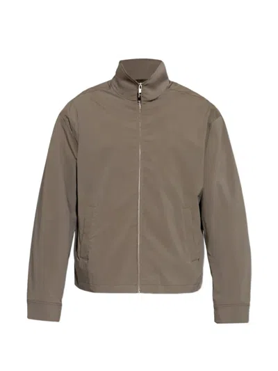 Frame Stand-up Collar Jacket In Gray