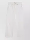 Frame Stiff Denim Jeans Belt Loops In White