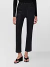 Frame The Equestrian Straight Suede Pant In Black