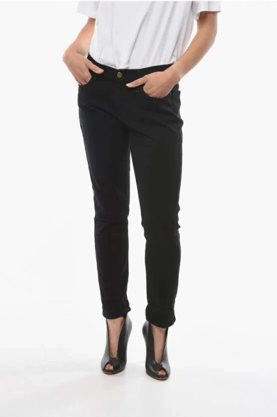 Frame Straight Fit Mid-rise Le Garcon Jeans 15cm In Black