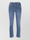 Frame Straight Hem Fray Belt Loops Contrast Stitching