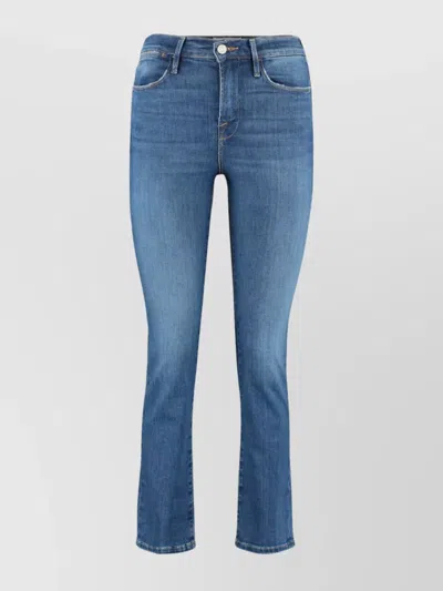 FRAME STRAIGHT HIGH JEANS FADED WASH