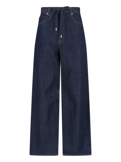 Frame Straight Jeans "the Bow" In Blue