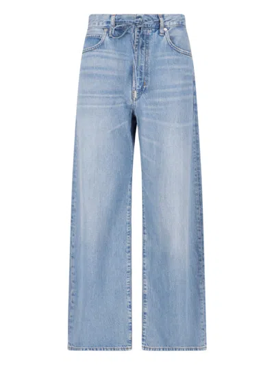 Frame Straight Jeans "the Bow" In Blue