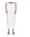 Frame Low Slung Barrel Pants In Natural Clean In White