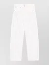 Frame Straight Jeans With Rhinestones And Pearls In White