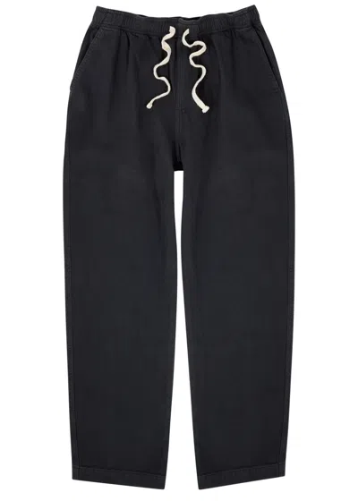 Frame Straight-leg Cotton Trousers In Navy