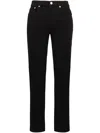Frame Jetset Modern Straight Jeans In Black
