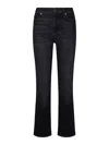 Frame Le High Straight Long Jeans In Black