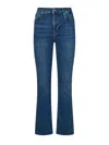 Frame Reboot Crop Stretch High-rise Bootcut Jeans In Blue