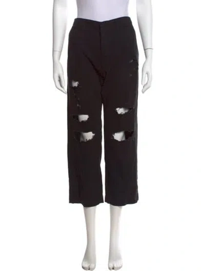 Pre-owned Frame Straight Leg Pants In Black