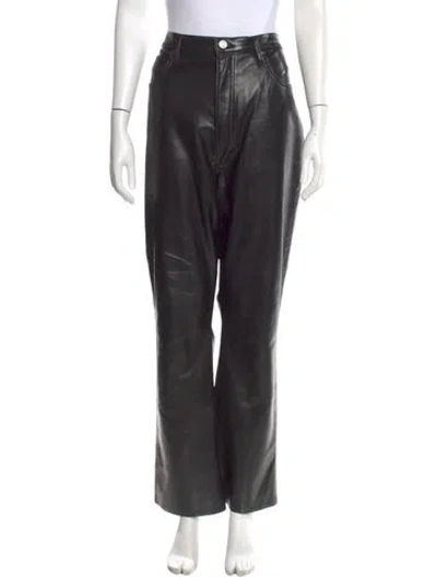 Pre-owned Frame Straight Leg Pants In Black
