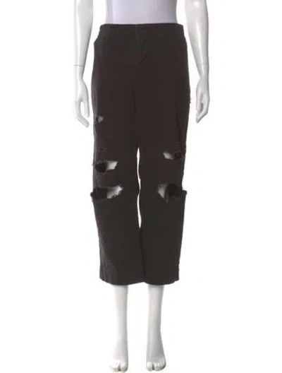Pre-owned Frame Straight Leg Pants In Black
