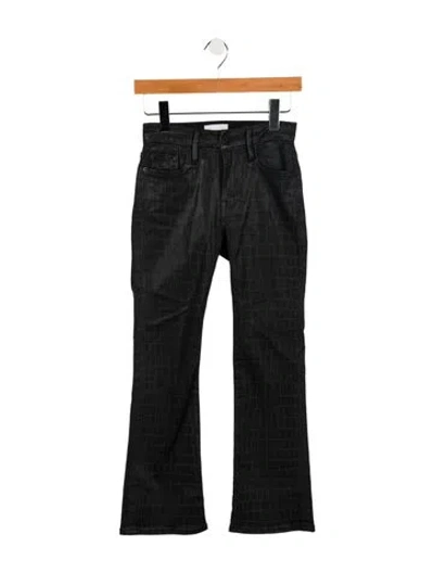 Pre-owned Frame Straight Leg Pants In Black