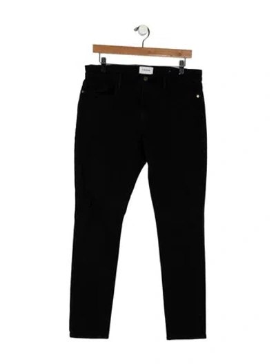 Pre-owned Frame Straight Leg Pants In Black