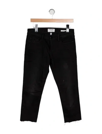 Pre-owned Frame Straight Leg Pants In Black