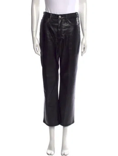 Pre-owned Frame Straight Leg Pants In Black