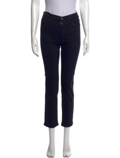 Pre-owned Frame Straight Leg Pants In Black
