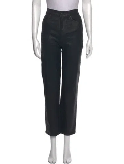 Pre-owned Frame Straight Leg Pants In Black