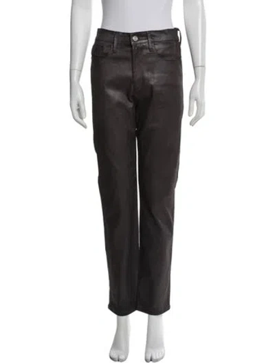 Pre-owned Frame Straight Leg Pants In Black