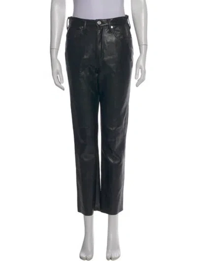 Pre-owned Frame Straight Leg Pants In Black
