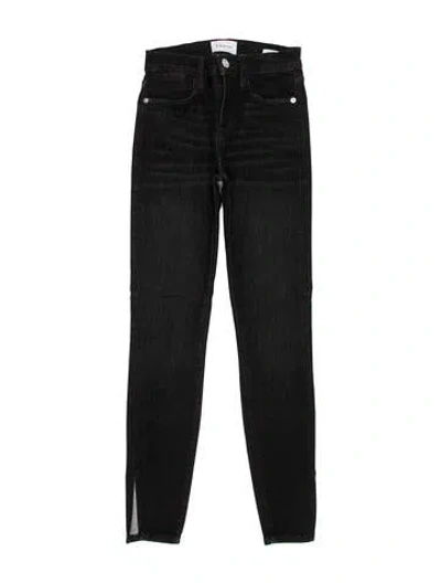 Pre-owned Frame Straight Leg Pants In Black