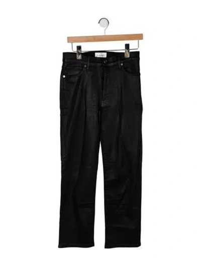 Pre-owned Frame Straight Leg Pants In Black