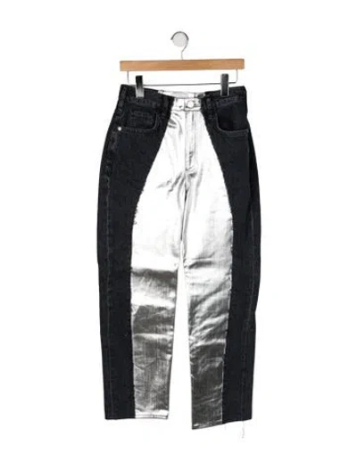 Pre-owned Frame Straight Leg Pants In Black