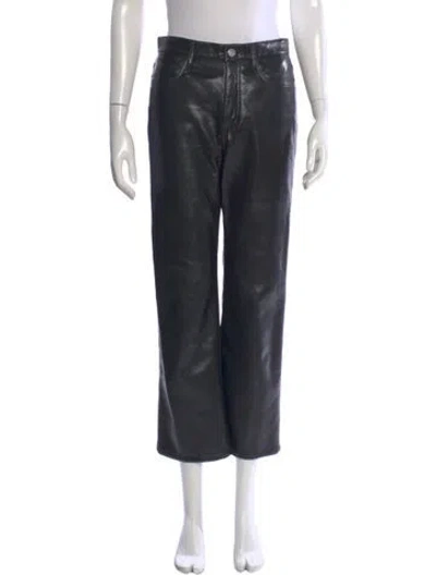 Pre-owned Frame Straight Leg Pants In Black