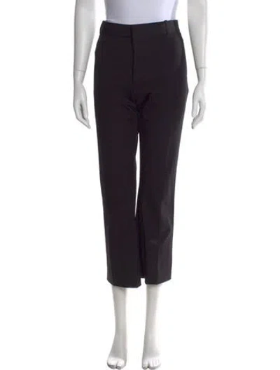 Pre-owned Frame Straight Leg Pants In Black