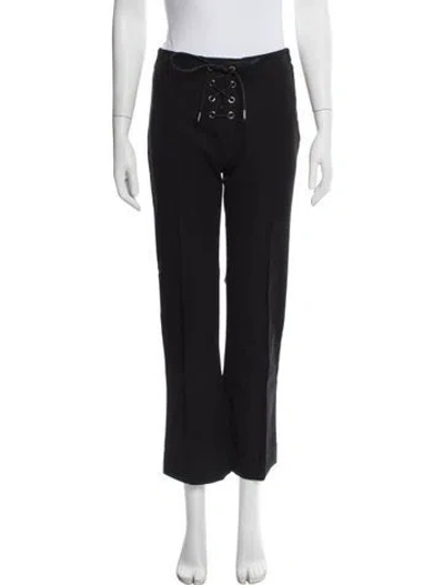 Pre-owned Frame Straight Leg Pants In Black