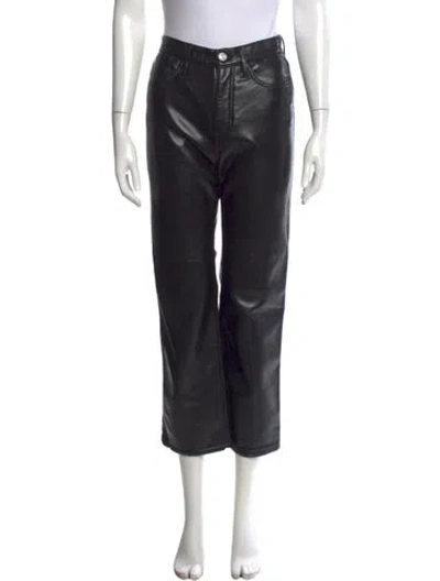 Pre-owned Frame Straight Leg Pants In Black