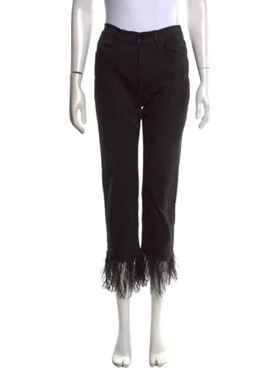 Pre-owned Frame Straight Leg Pants In Black
