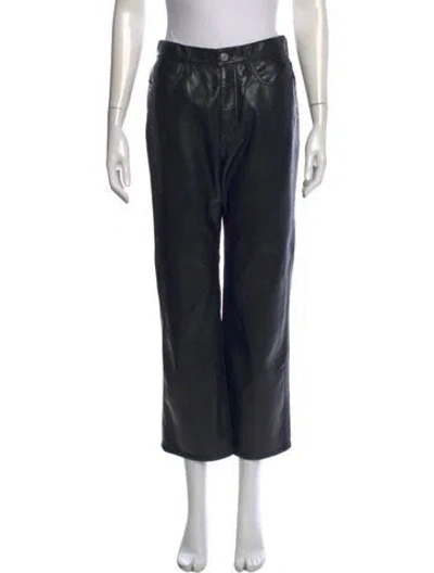 Pre-owned Frame Straight Leg Pants In Black